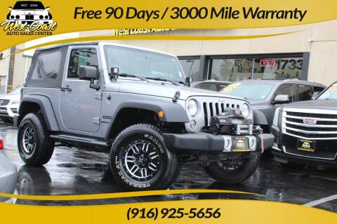 2014 Jeep Wrangler for sale at West Coast Auto Sales Center in Sacramento CA