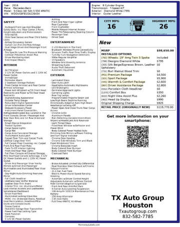 2016 Mercedes-Benz S-Class S 550 4MATIC