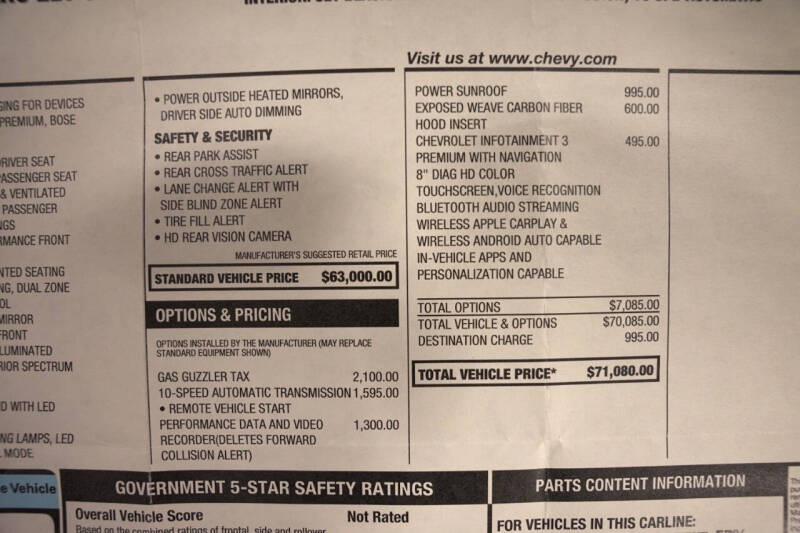 2021 Chevrolet Camaro ZL1