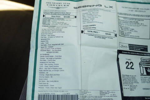 2004 Chrysler Sebring