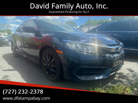 2016 Honda Civic for sale at David Family Auto, Inc. in New Port Richey FL