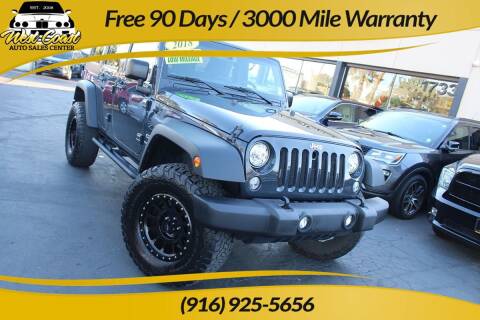 2018 Jeep Wrangler JK Unlimited for sale at West Coast Auto Sales Center in Sacramento CA