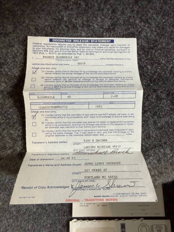 1983 Oldsmobile Ninety-Eight Regency