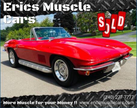1967 Chevrolet Corvette for sale at Eric's Muscle Cars in Clarksburg MD