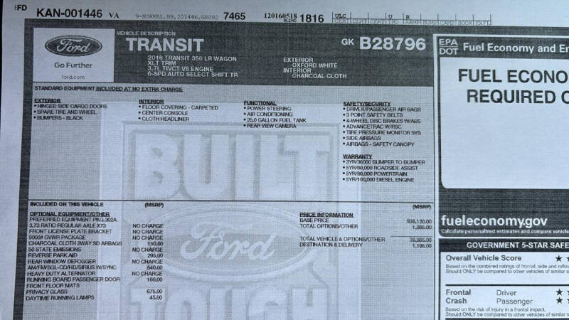 2016 Ford Transit 350 XLT