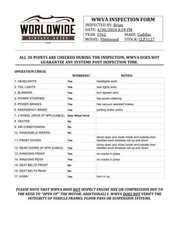 1962 Cadillac Fleetwood