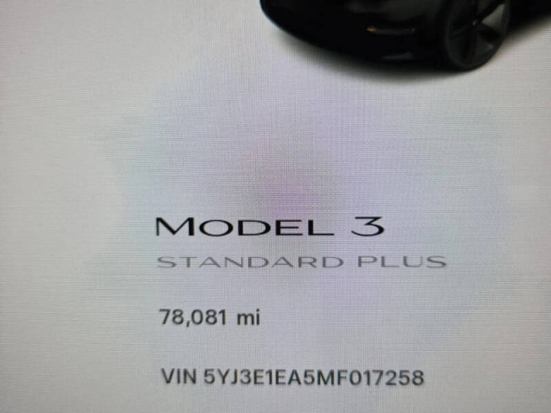 2021 Tesla Model 3 Standard Range Plus