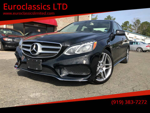 2016 Mercedes-Benz E-Class for sale at Euroclassics LTD in Durham NC