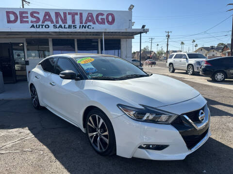 2016 Nissan Maxima for sale at DESANTIAGO AUTO SALES in Yuma AZ