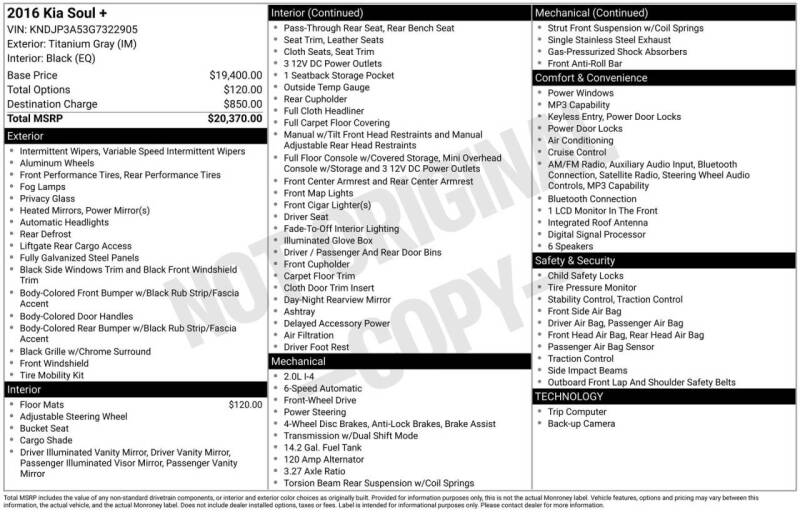 2016 Kia Soul +