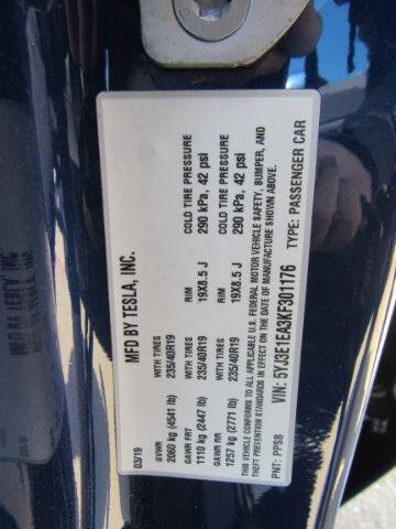 2019 Tesla Model 3 Standard Range Plus