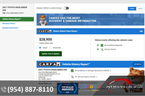 2021 Toyota Highlander XSE