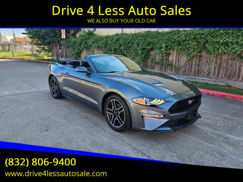 2021 Ford Mustang for sale at Drive 4 Less Auto Sales in Houston TX