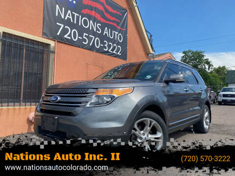 2012 Ford Explorer for sale at Nations Auto Inc. II in Denver CO
