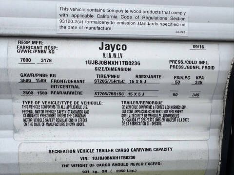 2017 Jayco 26BH