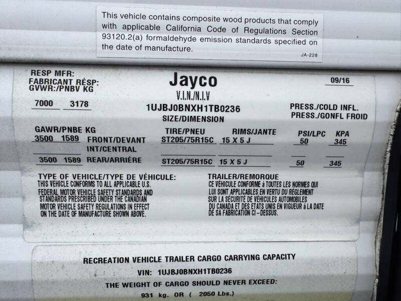 2017 Jayco 26BH
