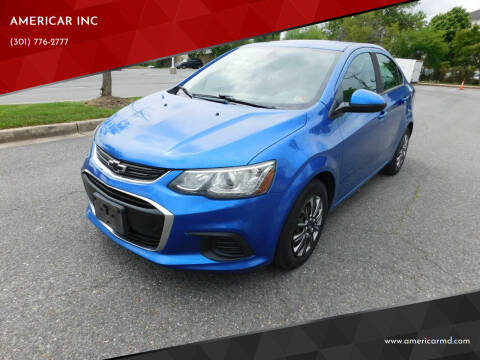 2017 Chevrolet Sonic for sale at AMERICAR INC in Laurel MD