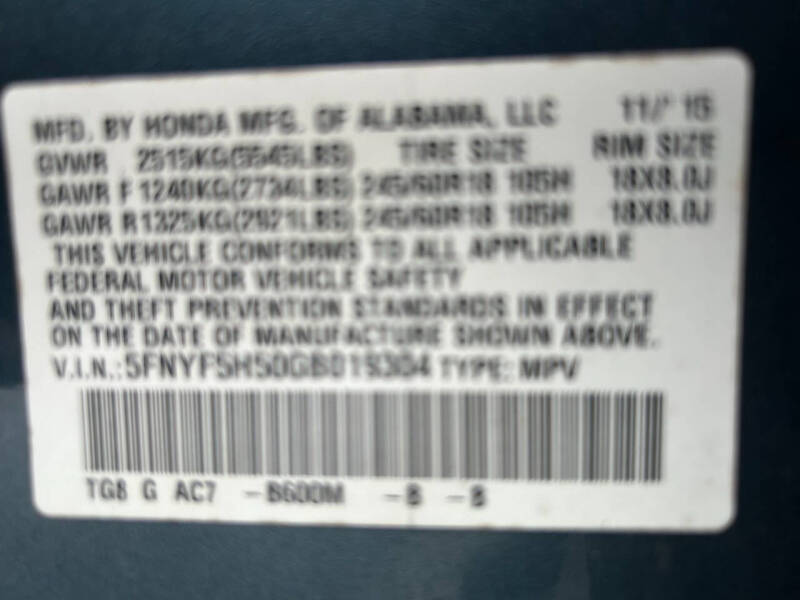 2016 Honda Pilot EX-L