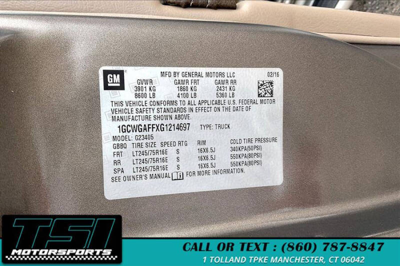 2016 Chevrolet Express 2500