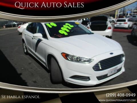 2014 Ford Fusion for sale at Quick Auto Sales in Modesto CA