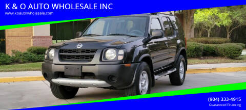2002 Nissan Xterra for sale at K & O AUTO WHOLESALE INC in Jacksonville FL