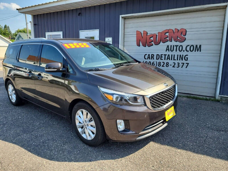 2015 Kia Sedona for sale at Neuens Auto Sales in Iron Mountain MI