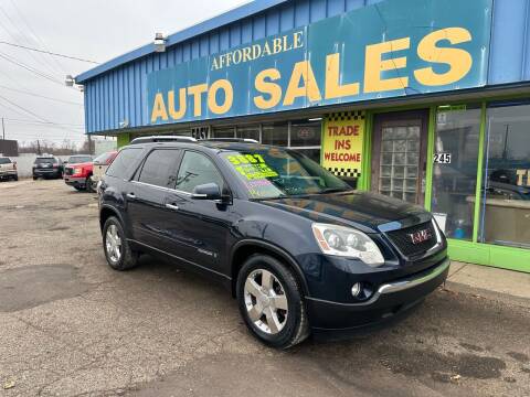2008 GMC Acadia for sale at Affordable Auto Sales of Michigan in Pontiac MI