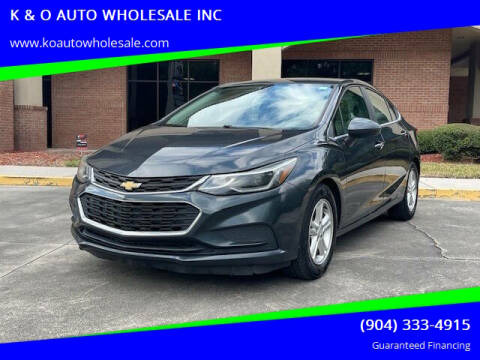 2017 Chevrolet Cruze for sale at K & O AUTO WHOLESALE INC in Jacksonville FL