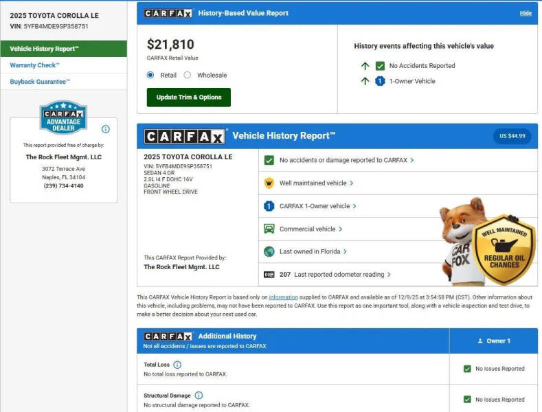 2025 Toyota Corolla LE