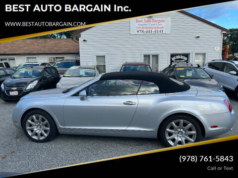 2008 Bentley Continental for sale at BEST AUTO BARGAIN inc. in Lowell MA