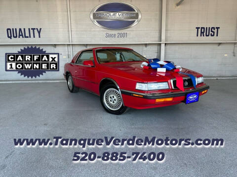 1989 Chrysler TC for sale at TANQUE VERDE MOTORS in Tucson AZ