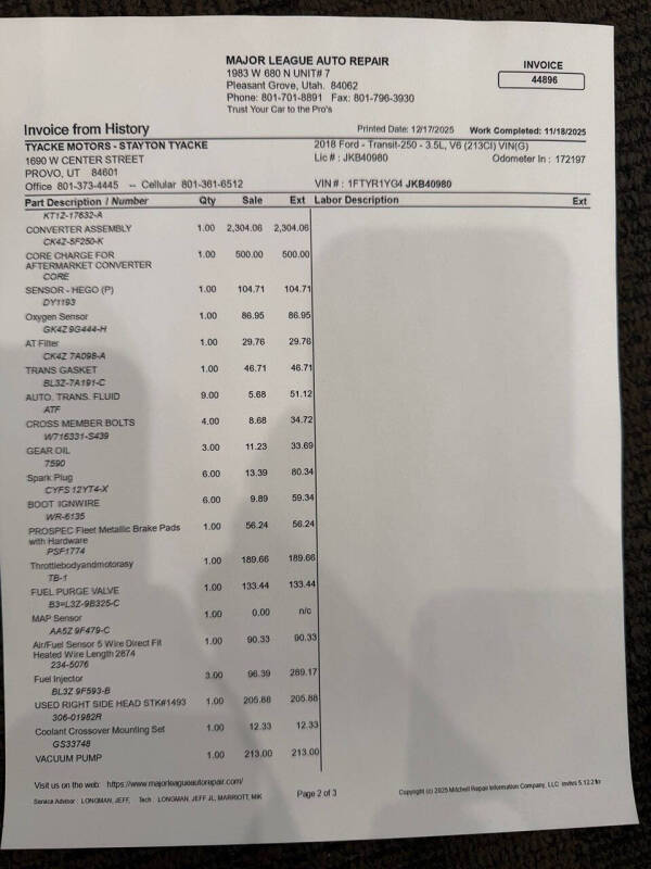 2018 Ford Transit 250