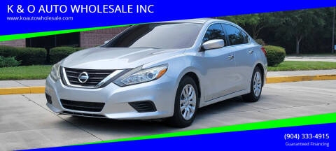 2016 Nissan Altima for sale at K & O AUTO WHOLESALE INC in Jacksonville FL