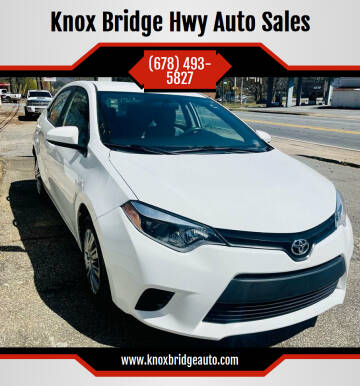 2015 Toyota Corolla for sale at Knox Bridge Hwy Auto Sales in Canton GA