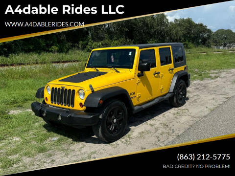 2008 Jeep Wrangler Unlimited for sale at A4dable Rides LLC in Haines City FL