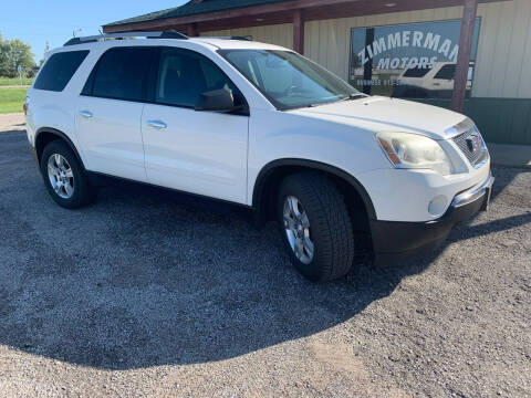 2011 GMC Acadia for sale at Zimmerman Motors LLC in Wathena KS