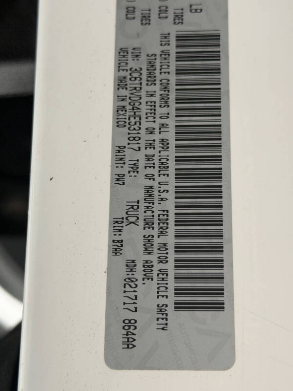 2017 RAM ProMaster 2500 159 WB