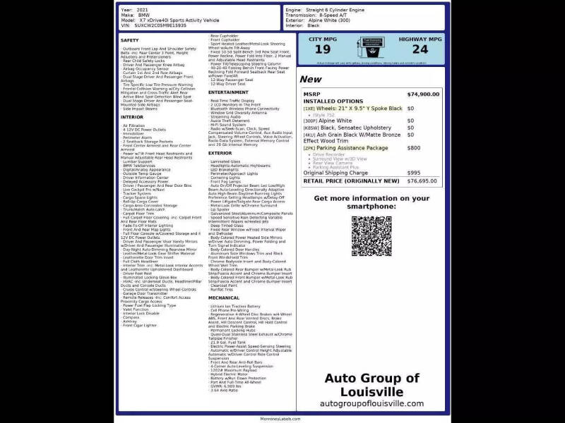 2021 BMW X7 xDrive40i