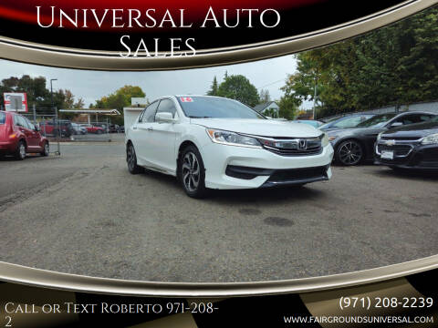 2016 Honda Accord for sale at Universal Auto Sales in Salem OR