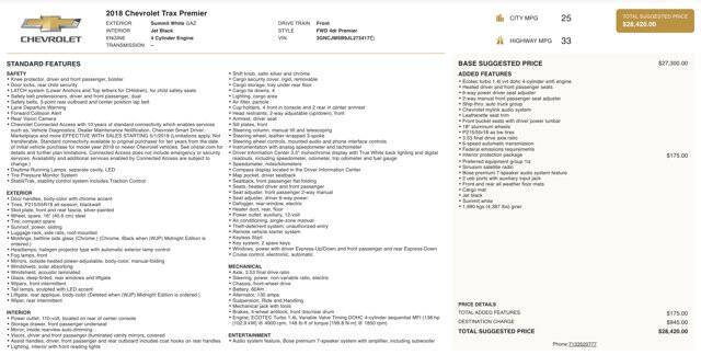 2018 Chevrolet Trax Premier