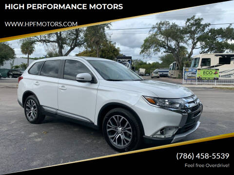 2016 Mitsubishi Outlander for sale at HIGH PERFORMANCE MOTORS in Hollywood FL
