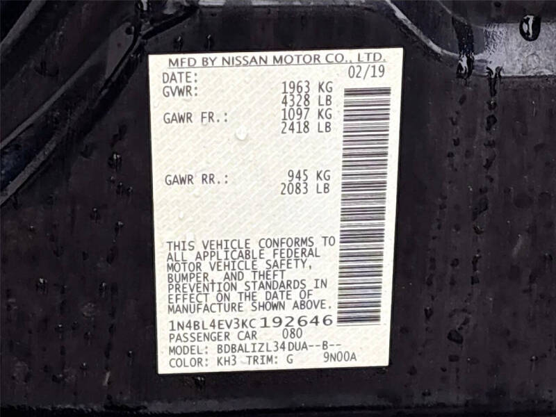 2019 Nissan Altima 2.5 SL