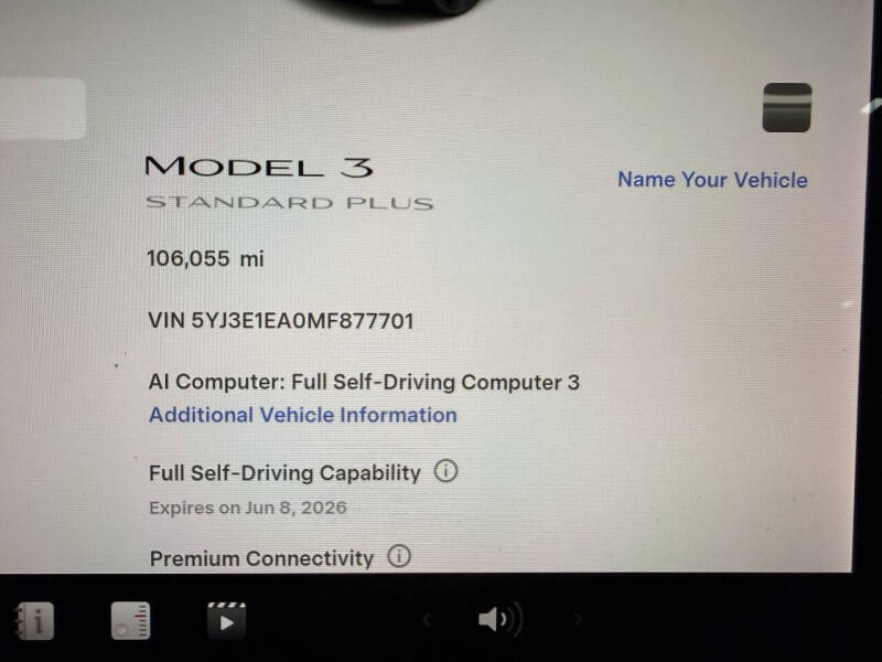2021 Tesla Model 3 Standard Range Plus
