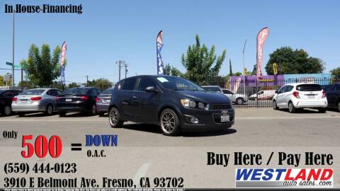 2015 Chevrolet Sonic for sale at Westland Auto Sales in Fresno CA