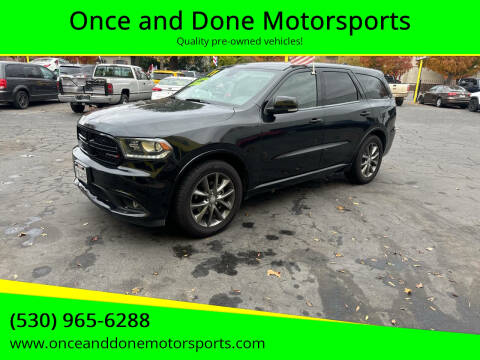 2017 Dodge Durango for sale at Once and Done Motorsports in Chico CA
