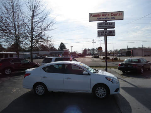 2018 Nissan Versa for sale at FAMILY AUTO CENTER in Greenville NC