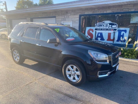 2015 GMC Acadia for sale at Tonys Auto Sales Inc in Wheatfield IN