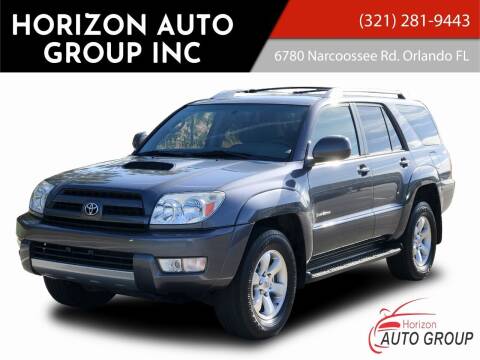 2004 Toyota 4Runner for sale at HORIZON AUTO GROUP INC in Orlando FL