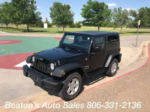 2016 Jeep Wrangler for sale at Beaton's Auto Sales in Amarillo TX