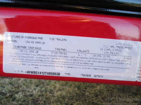 2026 Rice Trailers Single Axle Utility SST8214